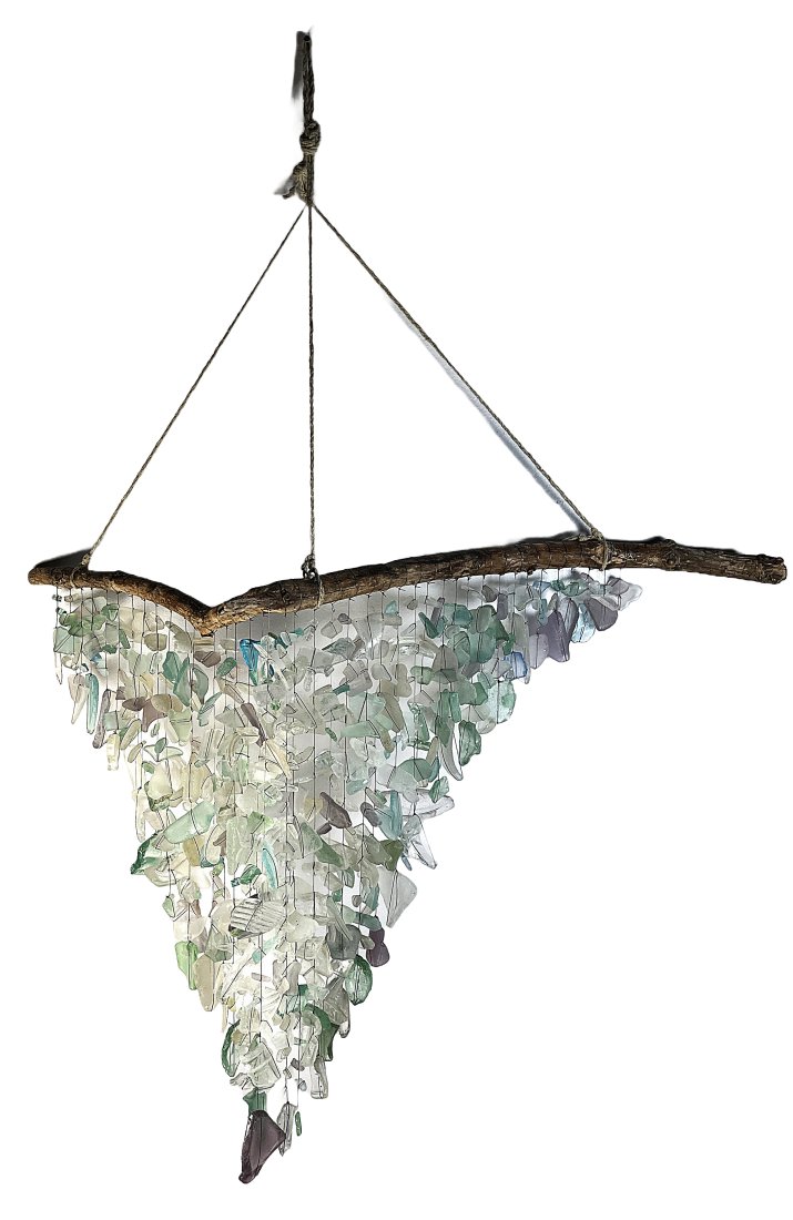 Jane Moran Porter "Eagle in Flight" Sea Glass Sculpture, 2023 (1 of 3)