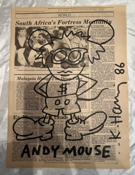 Kieth Haring Andy Mouse drawing (1 of 2)