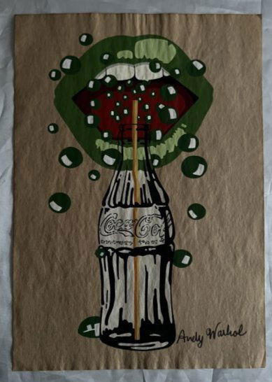 Andy Warhol Coca_Cola Painting in Green colours (1 of 3)