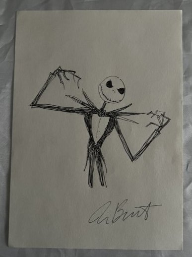 Tim Burton Jack Skellington drawing (1 of 1)