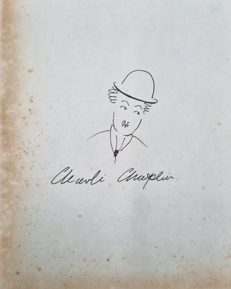 Charlie Chapman original self portrait doodle and signature. (1 of 1)
