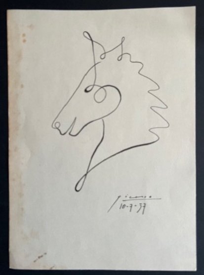 Picasso Horse head line drawing 10.7.1957 (1 of 2)