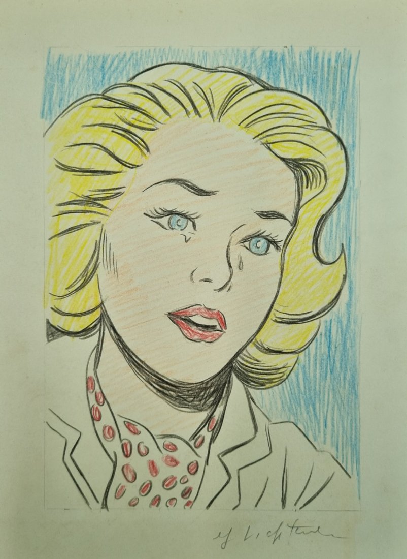 Roy Lichtenstein Original Colour Drawing In Tears No Reserve (1 of 1)