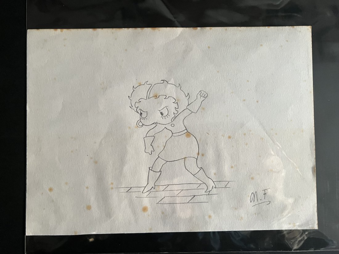 Betty Boop by Max Flescher drawing 1920's No Reserve (1 of 1)