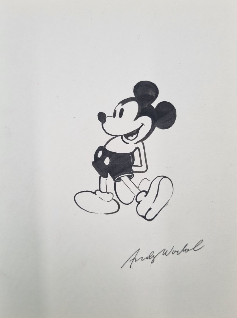 Andy Warhol Mickey Mouse drawing No Reserve (1 of 1)