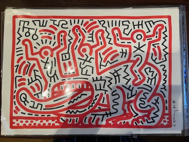 Keith Haring Medusa Drawing Certified 1984 No Reserve (1 of 2)