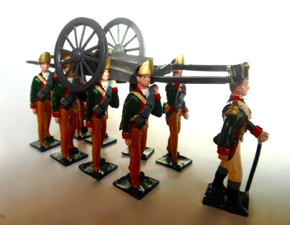 Nostalgia Butler's Rangers and Grasshopper Gun: Set #N416. 10 pieces. Good condition (wheels loose from cannon). No box.