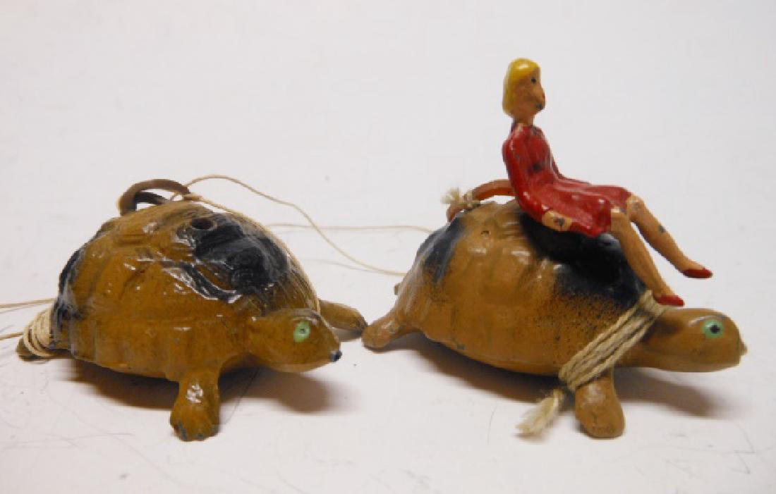 Barrett and Son Two Giant Tortoises and a Girl (1 of 1)