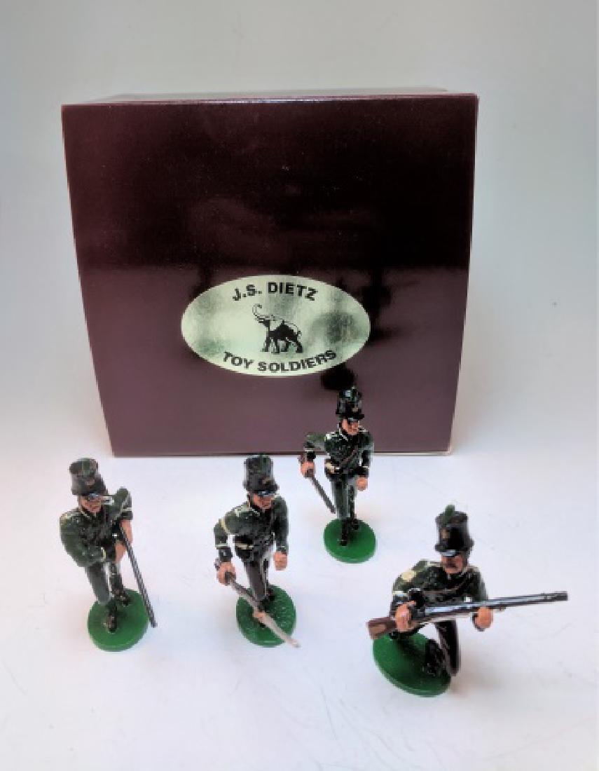 J S Dietz Napoleonic Advancing: 4 Pieces Condition Box Excellent
