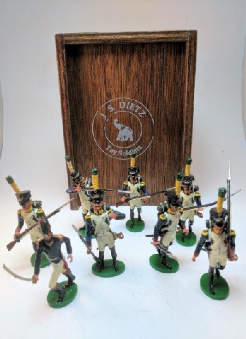 J S Dietz Napoleonic Advancing: 8 Pieces Condition Excellent Box Excellent