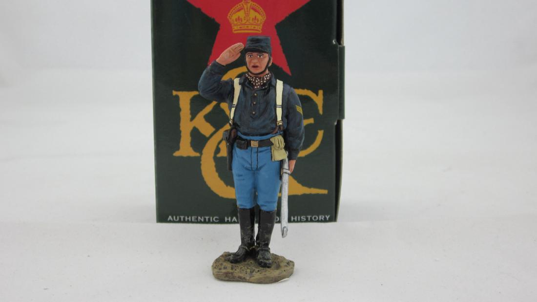 King & Country #KX002 Sergeant Quincannon: King's "X" American Westerns Personality Series Sergeant Quincannon from movie Rio Bravo starring John Wayne, & only available through Kings "X" Soldier Shop in San Antonio, Texas. 1 piece. Condition 