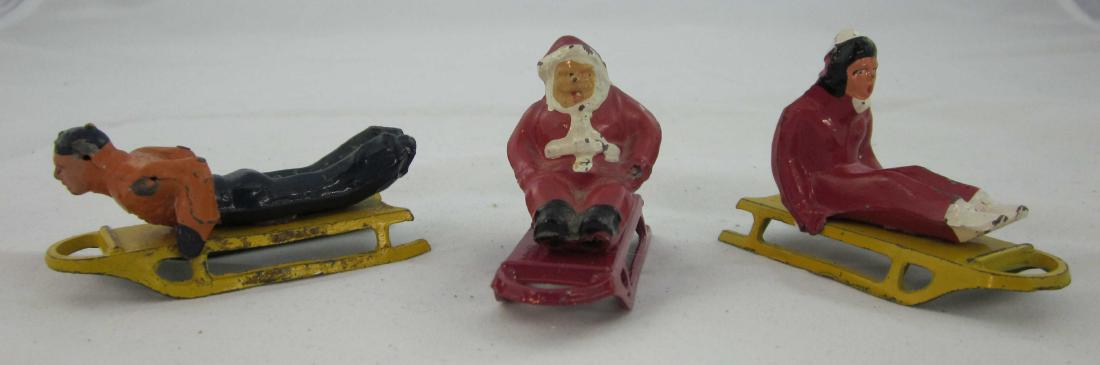 Assorted Barclay Dimestore Winter Sledders (1 of 1)