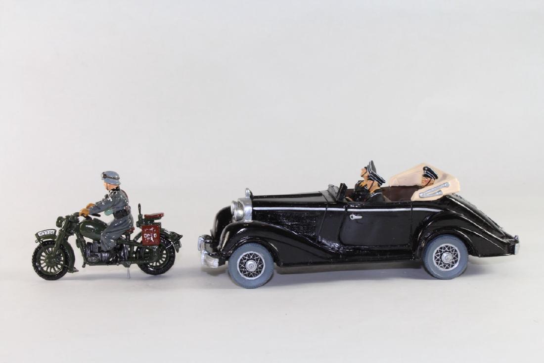 King And Country Mercedes Staff Car and Motorcycle (1 of 1)