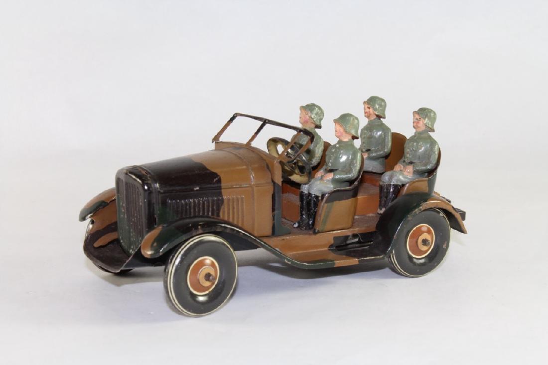 GOSO Kubelwagon With Troops: Very Good Condition With Broken Windshield Frame No Box 5 Pieces