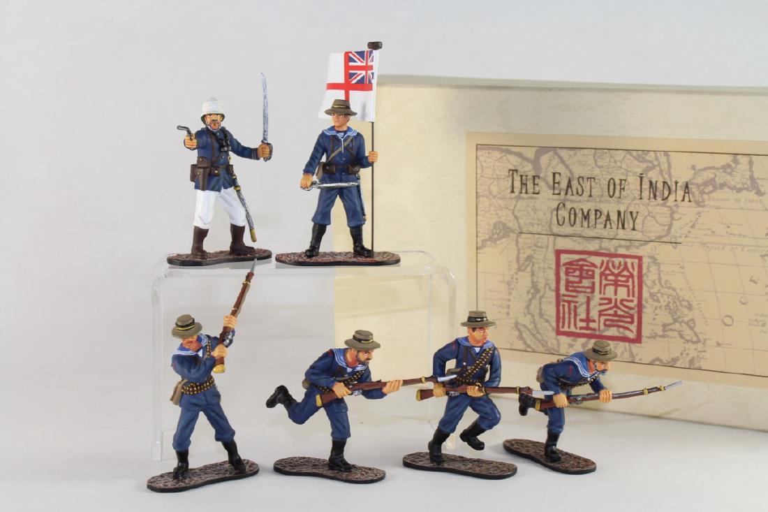 East of India Colonial Collection CCB103 CCB105: British Royal Navy Protecting The Colours/British Royal Navy Attacking The Front Excellent Condition No Box 7 Piece