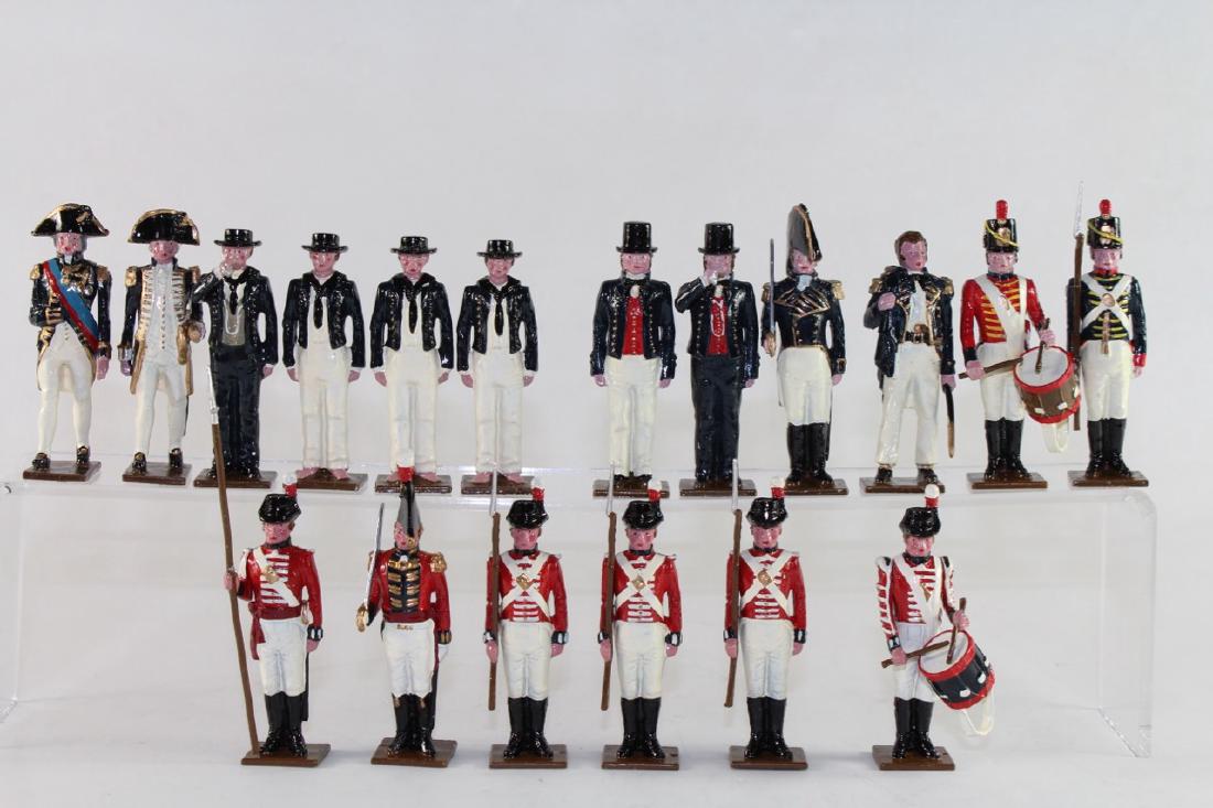 Tradition #74#IX #75 War of 1812: Admiral Lord Nelson 1805, Battle of Great Lakes Royal Marines Near Mint Condition With Near Mint Box 18 Pieces