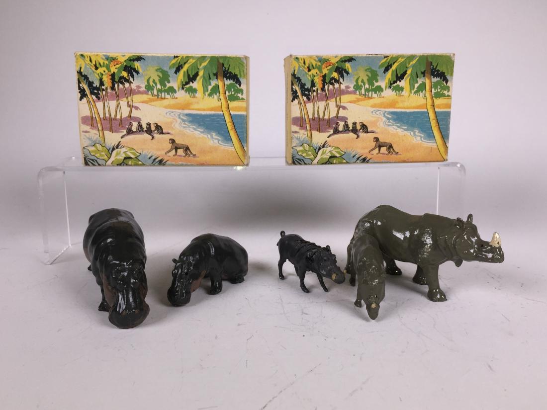Britains Zoo Set #9002 and #9003 Rhinos and Hippos (1 of 1)