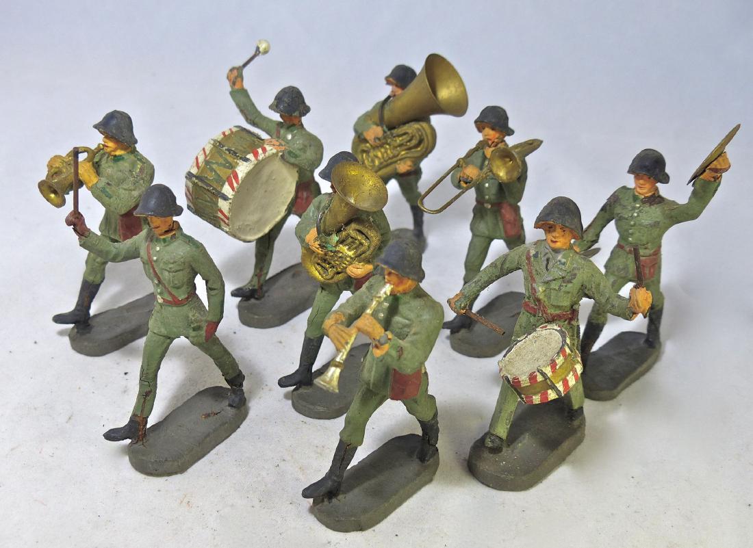 Elastolin Post War 10 Piece Swiss Marching Band (1 of 1)