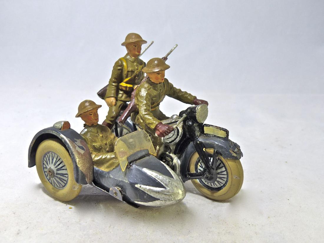 Lineol US Motorcycle with Officer in Sidecar (1 of 1)