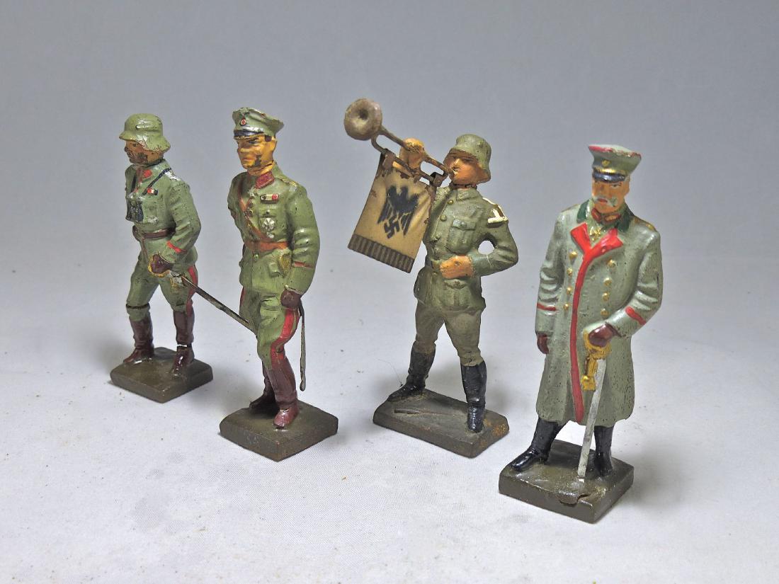 Lineol General Staff and Fanfare Trumpet 4 Pieces (1 of 1)