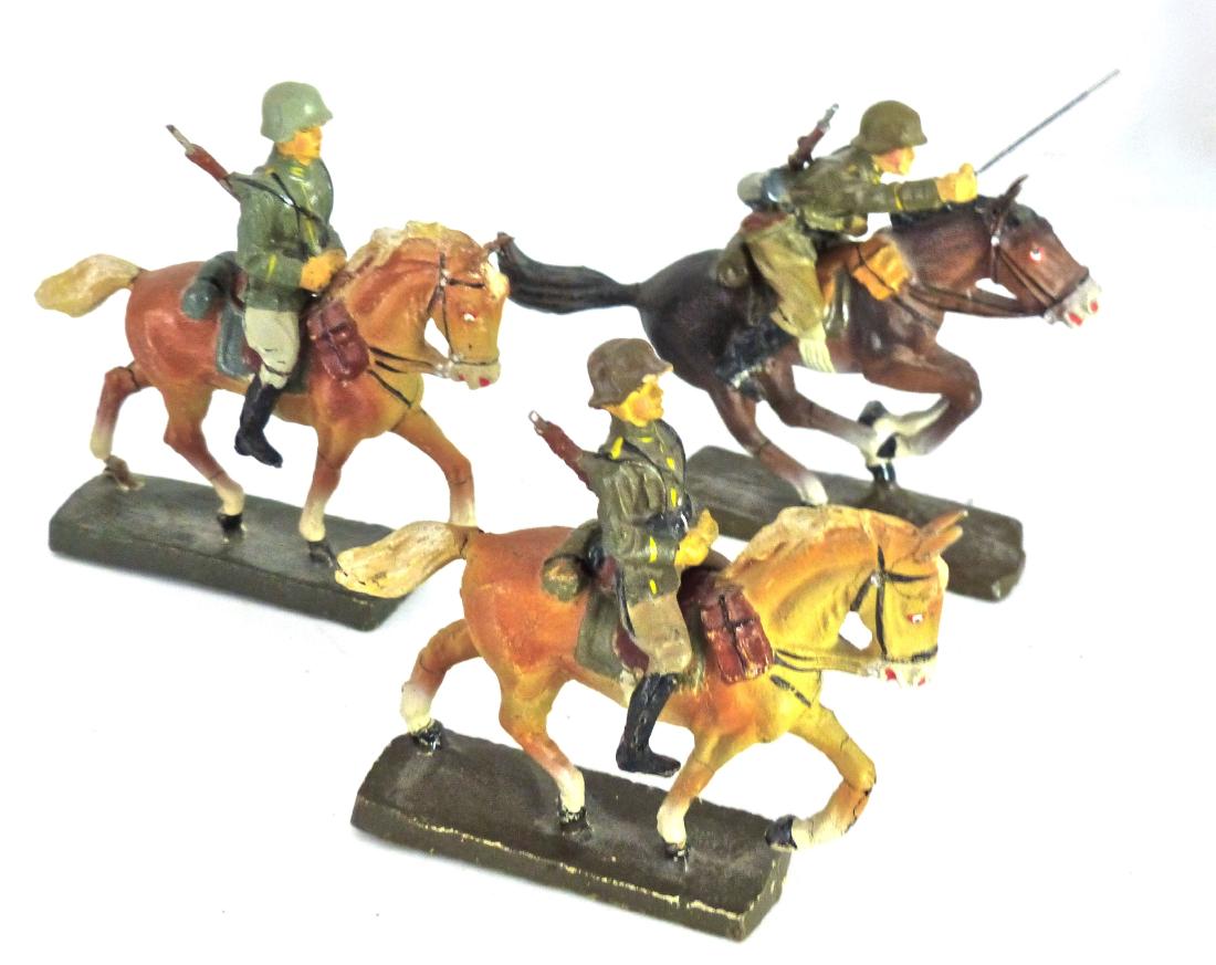 Elastolin 3 Mounted German Soldiers (1 of 1)