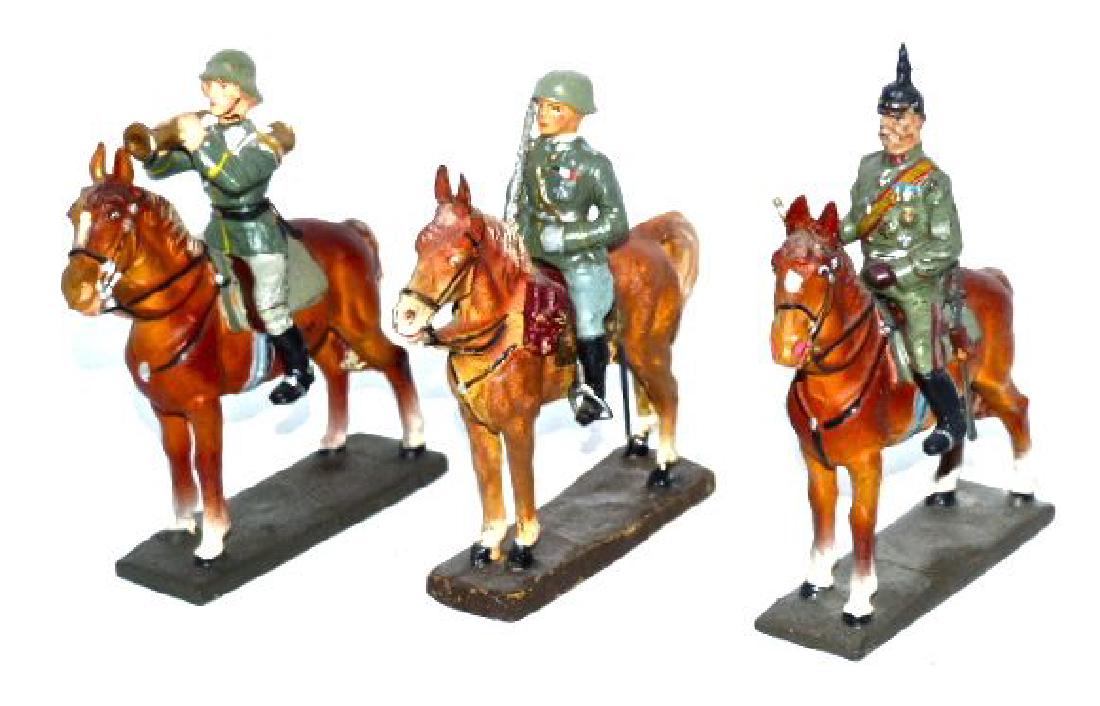 Lineol Elastolin Standing Horses Hindenburg (1 of 1)