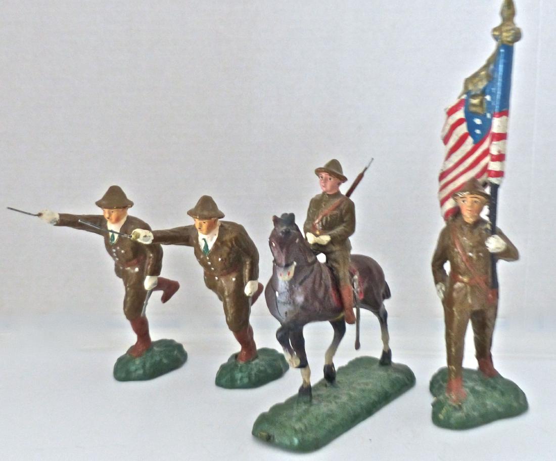 Trico Japan Rare 13 cm US Flag 2 Officers 1 Mtd (1 of 1)