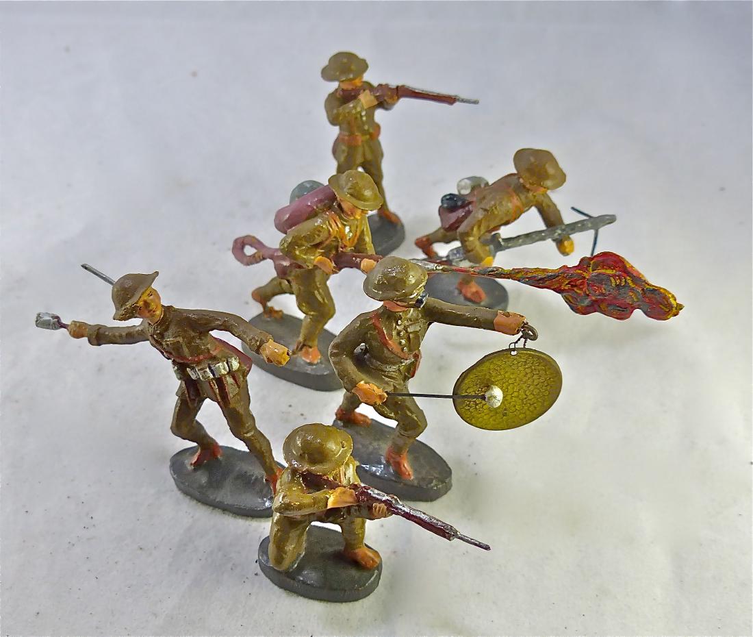 Elastolin 6 US Soldiers Combat All Different (1 of 1)