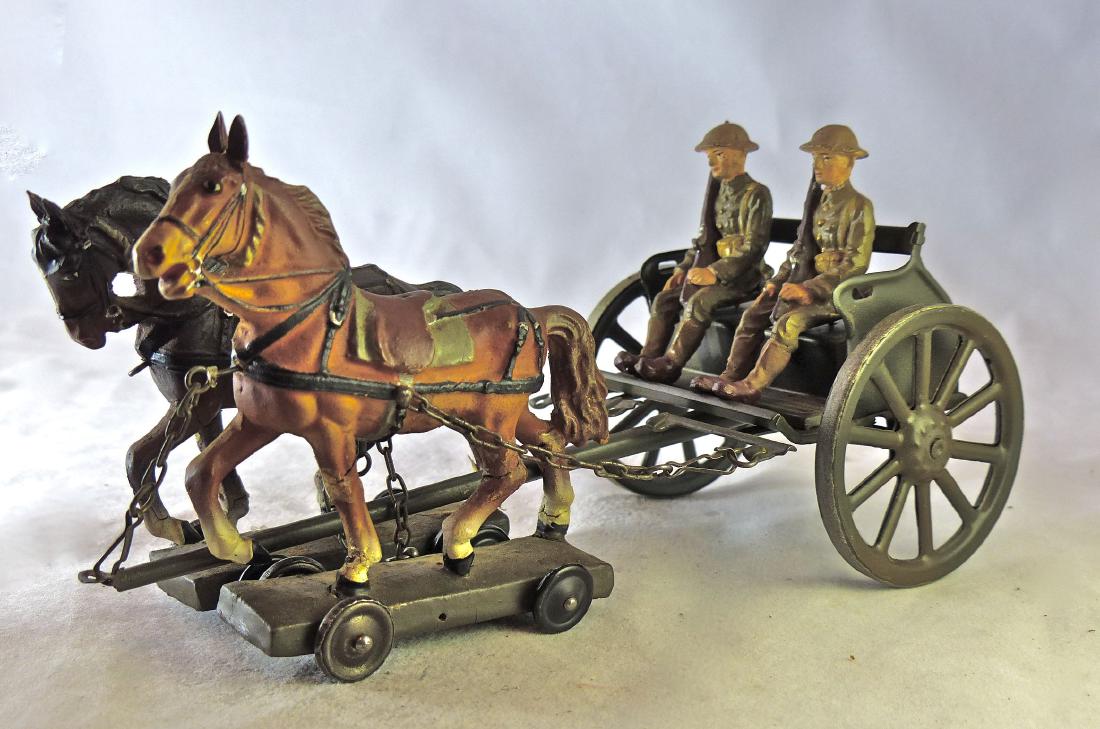 Lineol Horse Drawn Limber 2 US Soldiers (1 of 1)