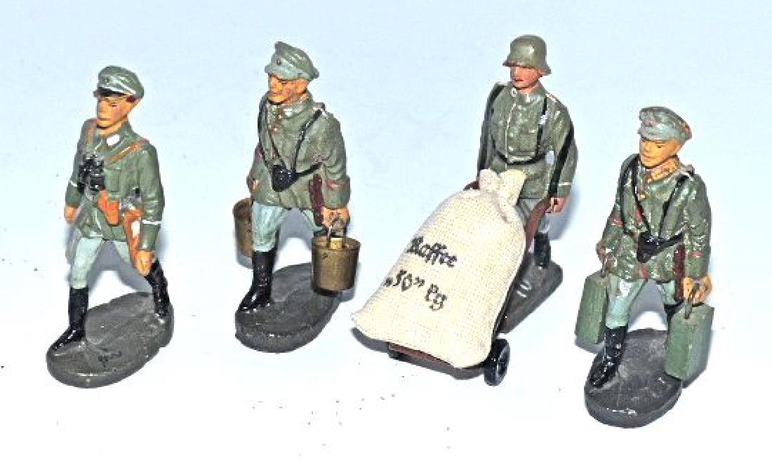 Elastolin 4 German Soldiers Pails Ammo Dolly (1 of 1)