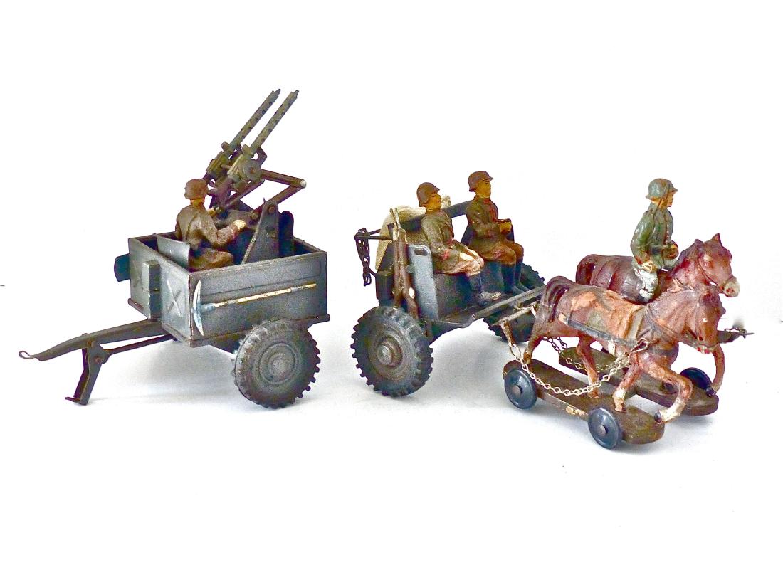 Rare Hausser Horse Drawn Twin MG Caisson (1 of 1)