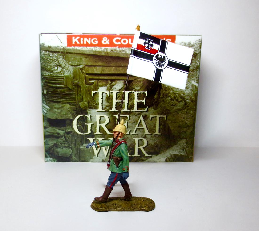 King & Country Prussian Standard Bearer: The Great War. 1 piece. Excellent condition. Box excellent.