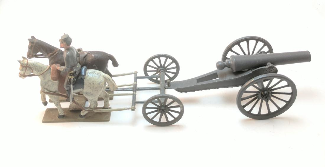 Mignot Confederate Gun Team: 3 Pieces Condition Very Good No Box