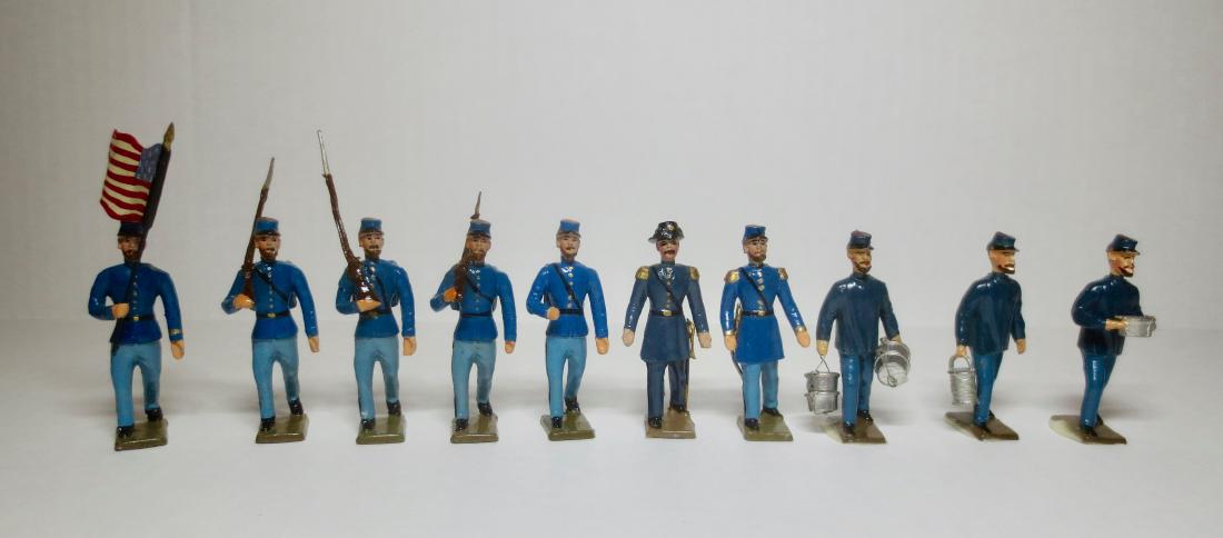 Mignot Union Group: 10 Pieces (2 Broken Guns)Condition Excellent No Box