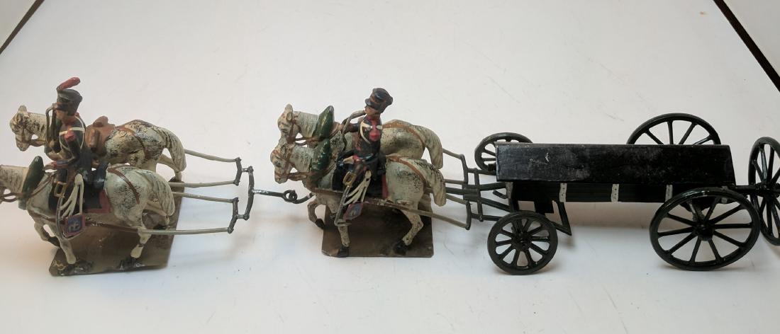 Mignot Napoleonic Ambulance: 4 Pieces (1 Missing Plume) Condition Very Good No Box