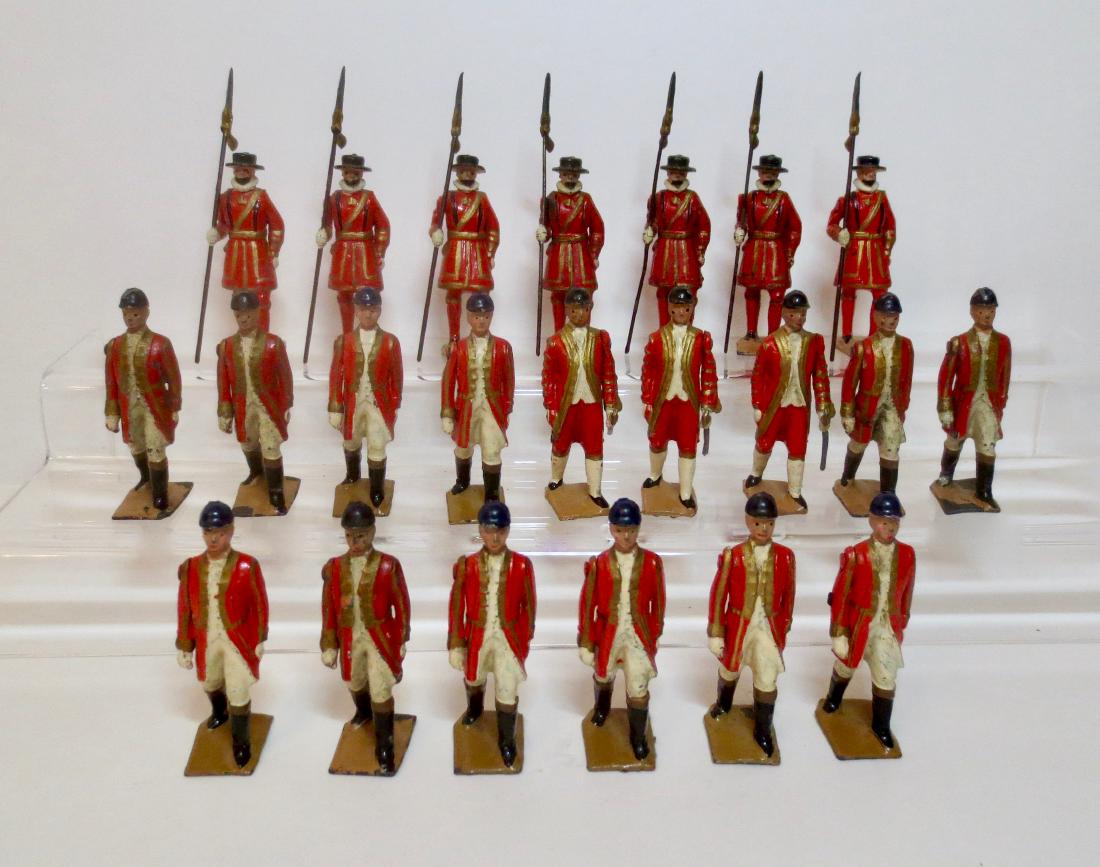 Britains From Set #1475 Attendants: to the State Coach. 22 pieces. Very good condition with some paint loss.