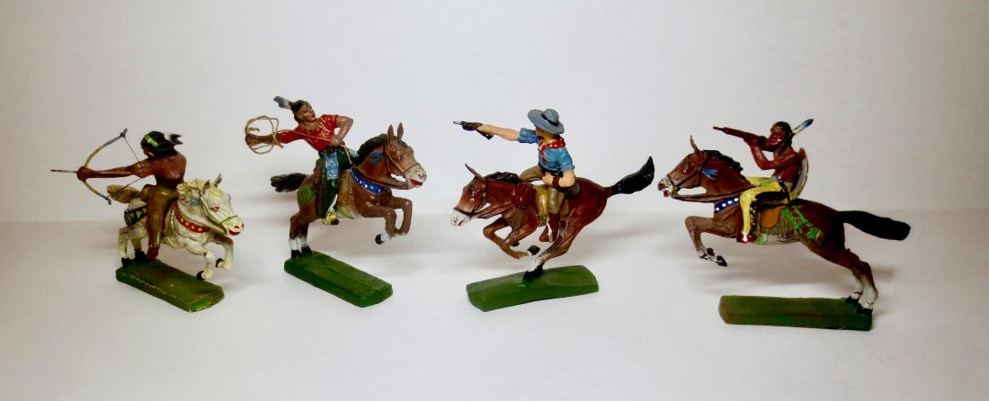 Elastolin Mounted Cowboys and Indians (1 of 1)