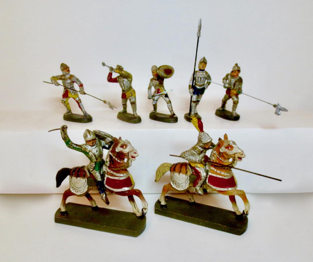 Elastolin Medieval Knights Mounted & On Foot (1 of 1)