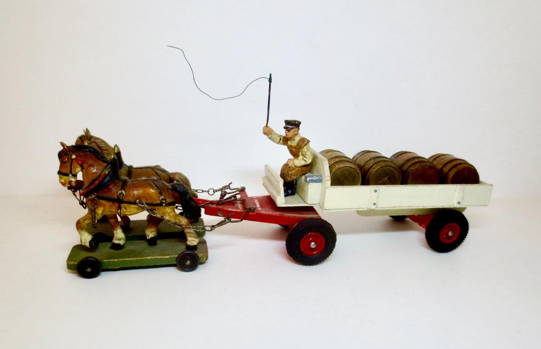 Elastolin Beer Wagon & Horse Team (1 of 1)