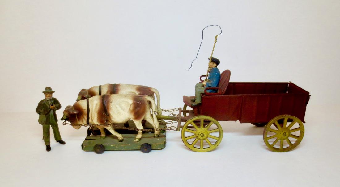 Maker Unknown Oxen pulling Farm Wagon (1 of 1)