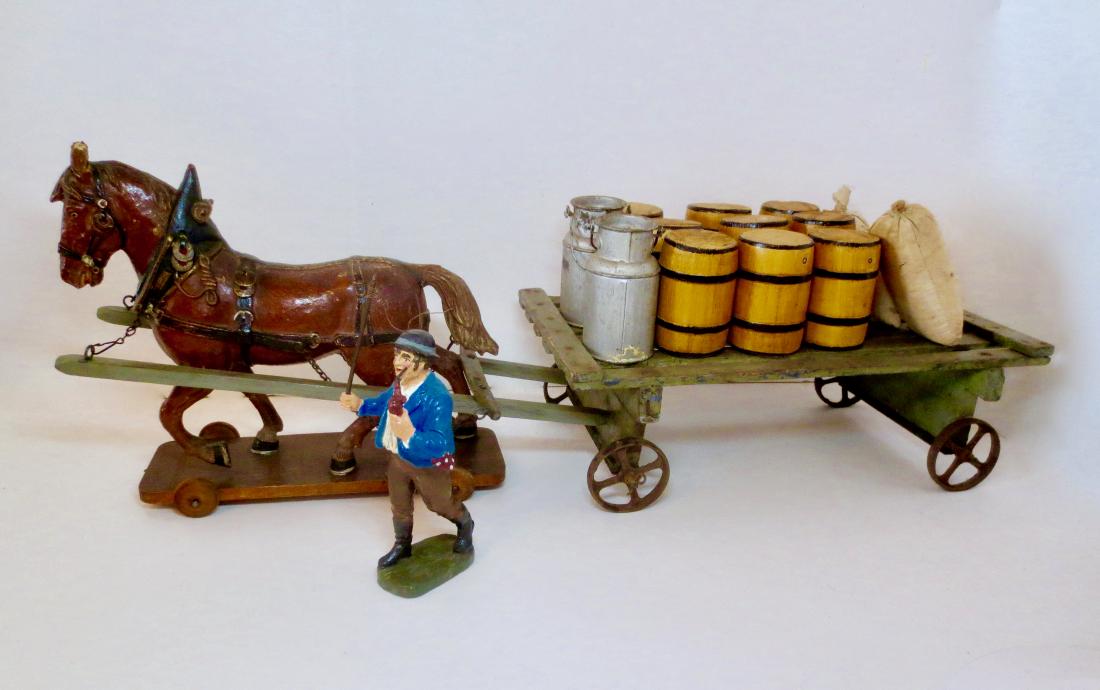 Elastolin Large Farm Wagon with Drover & Goods (1 of 1)