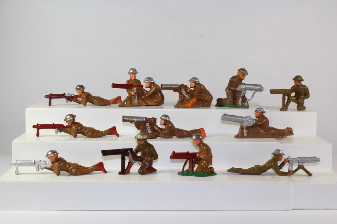 Manoil Barclay Marching Gun Assortment: M08, B61, B9, M19, M108 Near Mint No Box 12 Pieces