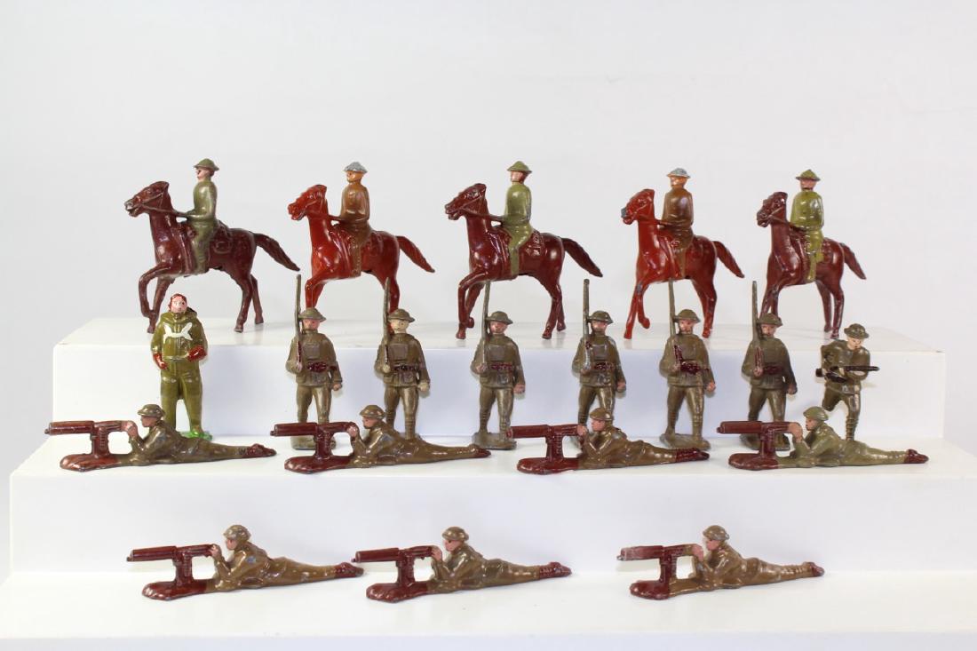 Lincoln Log Cavalry Infantry: LL16 x6, LL17, LL18, LL19 x 7 Near Mint Condition No Box 20 Pieces