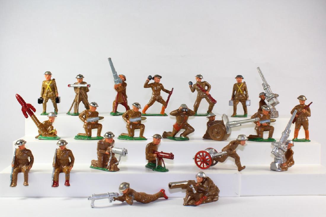 Barclay And Manoil Combat Soldiers: B16, B61, B68 x3, B69, B74, B117, M39, M51, M123, M109 x2 Near Mint Condition No Box 22 Pieces