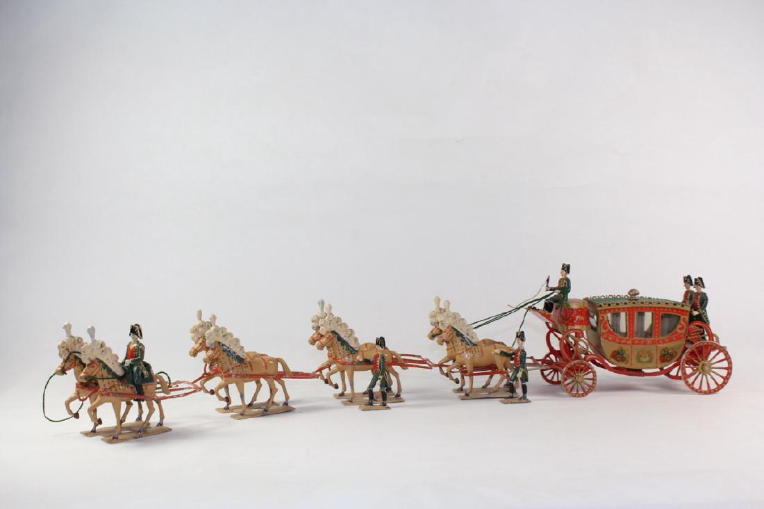Lucotte Napoleonics Coronation Coach: 8 Horse Unit Excellent Condition No Box 8 Pieces