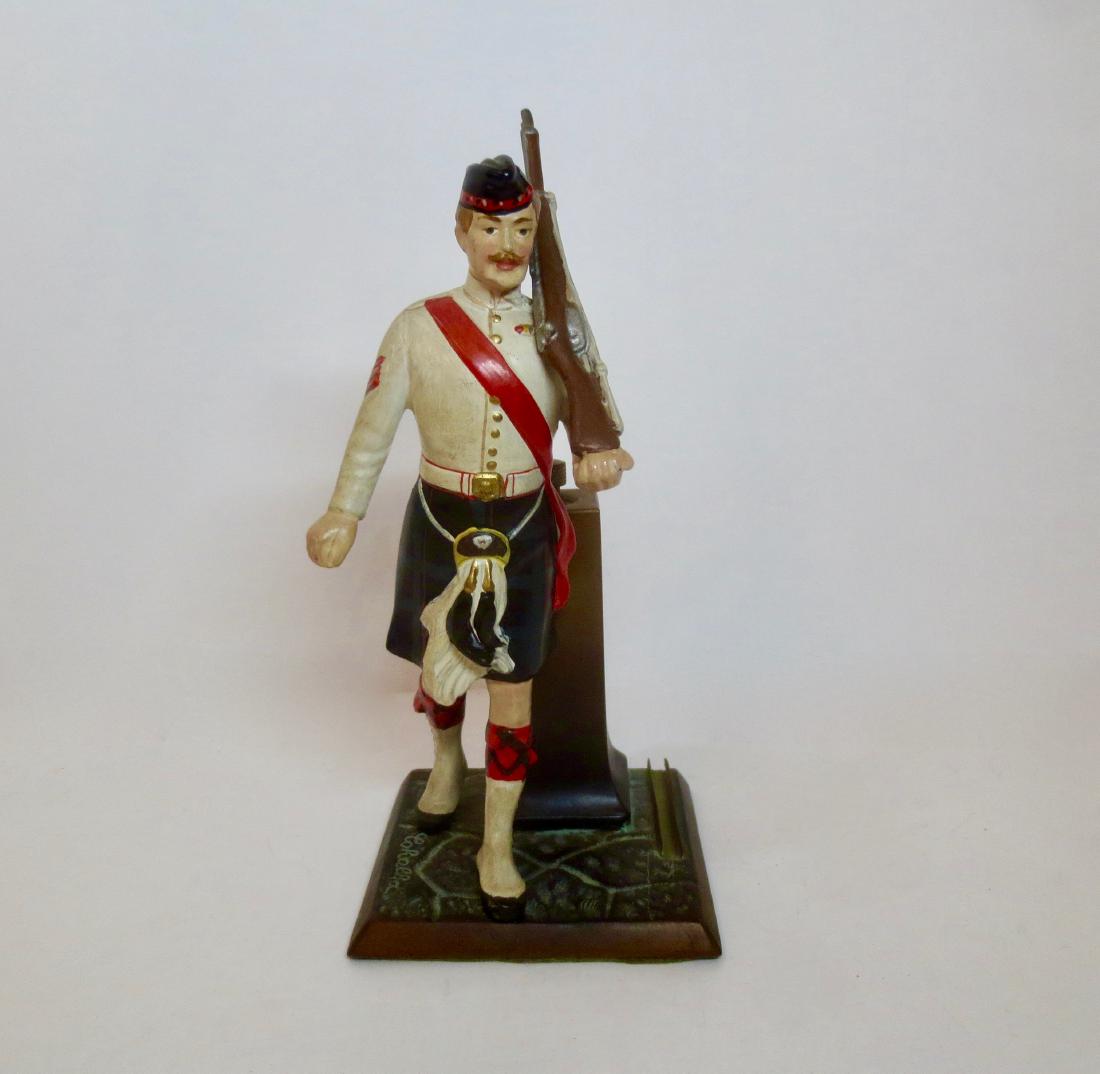 Solid Cast Highlander Marching 6-1/4" Statue (1 of 1)