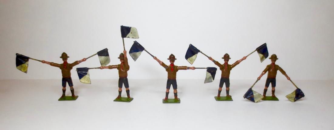 Britains Set #163 Boy Scouts with Signal Flags (1 of 1)