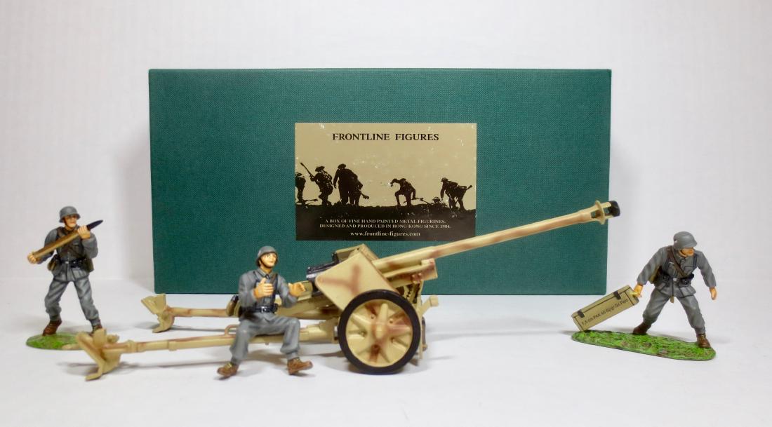 Frontline Set #WGIA.1 World War Two German: Artillery 75mm Anti Tank Gun. 4 pieces. In original box. Condition is excellent. Box is excellent.