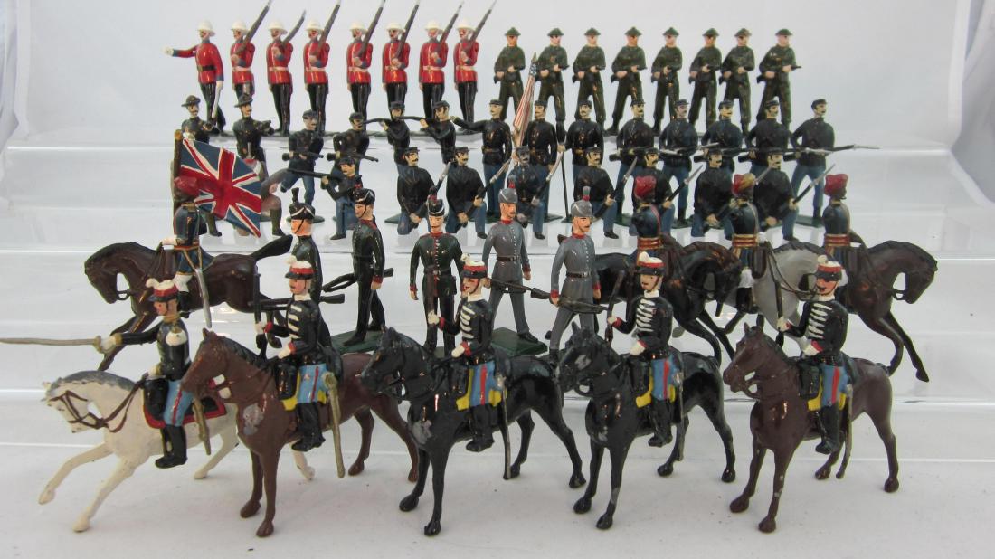Britains Assorted Infantry & Cavalry with Retouch (1 of 1)