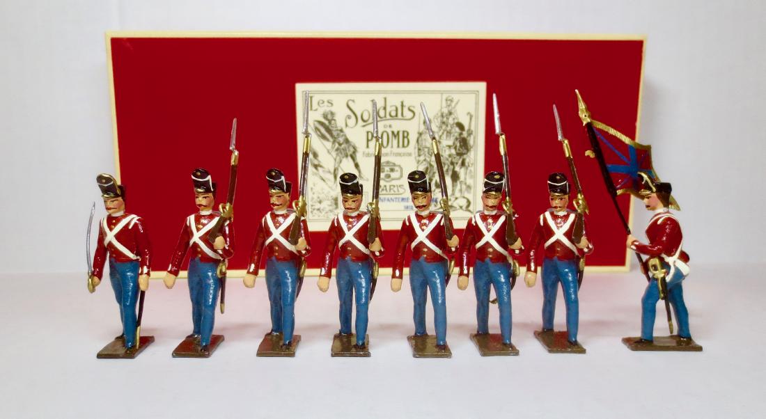 Mignot Infanterie Anglaise, 1812 Set: 8 pieces. Excellent condition. Box very good.